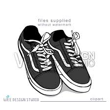 Vans Sneakers Trainers Digital Clipart Sketch Png Ai Vector Files Personal Or Commercial Use Digital Clip Art Clip Art Website Logo Design