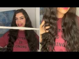 روتين شعر ويفى بدون حراره واسباب جفاف الشعر بسبب ماء الارز Overnight Heatless Waves Youtube
