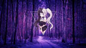 Check spelling or type a new query. Hd Wallpaper Anime Anime Girls Purple Background White Hair Black Hair Wallpaper Flare