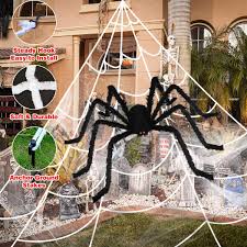 Maybe you would like to learn more about one of these? Aitbay 79 Halloween Giant Spider Decorations With 200 Halloween Spider Web Fake Scary Hairy Spiders Props For Halloween Decorations Indoor Outdoor Halloween Decor Yard Party Supplies Decoration Seasonal Decor Home Kitchen