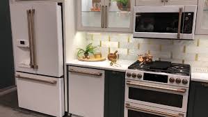 New Ge Cafe Colors Mattes Stainless Modern Glass Kitchen Suite White Kitchen Appliances Ge Cafe Appliances