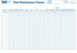 A1 Vehicle Maintenance Record Wall Chart