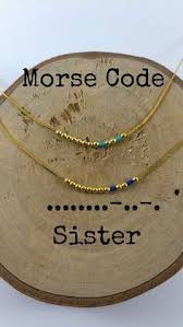 Pin By Fracni 14 On Diy Bracelets Morse Code Necklace Gifts For Your Sister Gifts For Sister