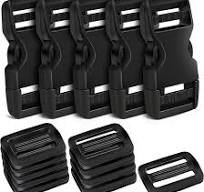 5Set Buckles for Nylon Webbing Straps 1", Quick Side Release Plastic  Buckles Cli