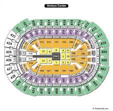 verizon center seating chart hockey