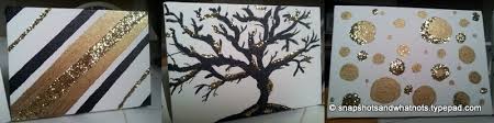 5 out of 5 stars with 5. Diy Canvas Art Black White Gold And Glitter Snapshots Whatnots