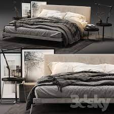 3d models bed flexform feel good bed bed cool beds flexform