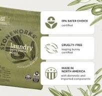 Grab Green Stoneworks Laundry Detergent Pods, 100 Count, Fragrance Free  Rain Scent, Plant and Mineral Based, Cleans Deeply, Eliminates Odors,  Fights ...