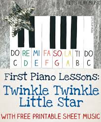 Twinkle Twinkle Little Star Easy Piano Music Lets Play Music