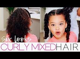 6 Hairstyles For Curly Mixed Hair Easy Toddler Curly Hair Tutorial Youtube Curly Hair Styles Easy Kids Curly Hairstyles Mixed Hair