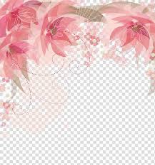 Flowers border clipart png pictures. Pink Flower Border Background Design Get Images One