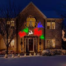 Reindeer Lightshow Projection Whirl A Motion Led Lights Christmas House Decor Gemmy Christmas Lights Outdoor Christmas Lights Led Christmas Lights