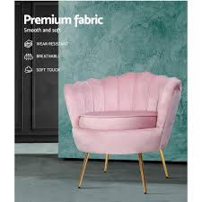 Explore a range of styles including accent chairs and armchairs. Artiss Armchair Lounge Chair Accent Armchairs Retro Single Sofa Velvet Pink Furniture Living Room Nextfurniture