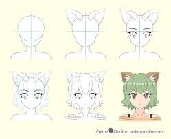 Anime cats are an entire genre of their own. How To Draw Anime Cat Girl Ears Step By Step Animeoutline