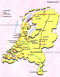 Amsterdam is the capital of netherlands as mandated by the dutch constitution, though the seat of the government is at the hague. Map Of Netherlands Suggested Routes Planetware