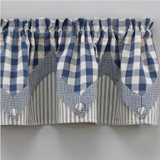 Haperlare classic country farmhouse cotton kitchen window curtains, buffalo check bathroom window curtain thick yarn dyed plaid gingham half. Country Valance Curtains York Country Blue Point Valance