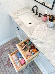 Jars for organizing, a soap dish and mini mirror. Bathroom Organization Budget Friendly Tips Tricks 1111 Light Lane
