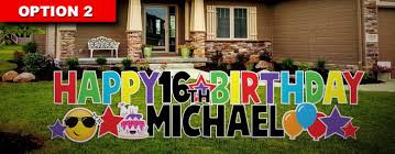 Lawn signs are a great way to promote a fundraising event, a new business opening, a going out of business sale, a local event, political. Happy Birthday Yard Card Signs San Diego Birthday Yard Cards Birthday Party Yard Greetings