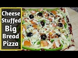 Instant Bread Pizza Recipe In 10 Minute Quick And Easy Cheese Stuffed Tawa Pizza Recipe Without Oven Youtube Easy Cheese Recipes Pizza Recipe Without Oven