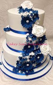 Royal Blue Wedding Cake Royal Blue Wedding Cakes Wedding Cakes Blue Silver Wedding Cake