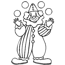 Coloriage clown de cirque sur une roue en equilibre. Coloriage Clown En Ligne Gratuit A Imprimer