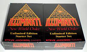 Aug 09, 2017 · a smorgasbord of every other intrigue under the sun, the illuminati are the supposed overlords controlling the world's affairs, operating secretly as they seek to establish a new world order. Amazon Com Illuminati New World Order Card Game Unlimited Edition Starter Set Second Printing With Colored Titles By Steve Jackson 1994 1995 Na Toys Games