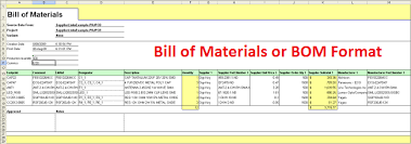 Merchandising Bill Of Material Bom Bill Of Materials Information Bill Of Materials Format