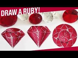 How To Draw A Ruby Draw Gems Youtube Drawings Ruby Draw