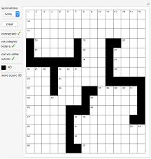 The best part about sunday crossword? Crossword Grid Maker Wolfram Demonstrations Project