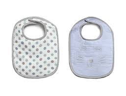 Lot de 2 bavoirs bandana rose pour bébé : Bavoir Duo Calins Linvosges