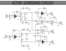 This Active Surround Sound Circuit Is Very Suitable For Converting Stereo Input Into Surround Sound 4 Channel Output Vi Circuit Diagram Circuit Surround Audio