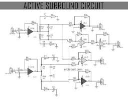 The audio circuit is processed using analog and digital ics. Active Surround Sound Circuit Circuit Diagram Circuit Surround Sound