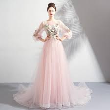 Shop the latest off shoulder sleeves wedding dress deals on aliexpress. Buy Ssyfashion Special Occasion Dresses For Women Pink Long Sleeves Lace Wedding Evening Party Gown At Affordable Prices Price 95 Usd Free Shipping Real Reviews With Photos Joom