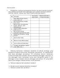 Karena angkanya jelas, yaitu naik menjadi 11.000 rupiah. Doc Contoh Soal Diyah Sadiyah Academia Edu