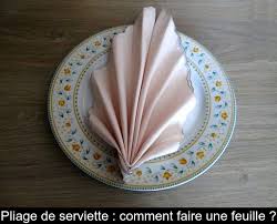 Rapidement exécuté, c'est un pliage qui fait un bel effet. Pliage De Serviette Comment Faire Une Feuille