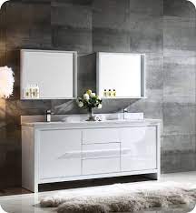 Fresca allier 72 modern double sink bathroom cabinet w/ top & sinks. Fresca Fvn8172wh Allier 72 Double Sink Modern Bathroom Vanity In White