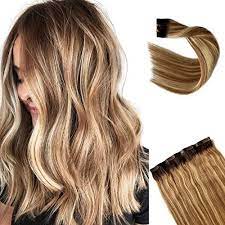 If you've done your research, you may have read that remy human hair extensions can be dyed, unlike synthetic hair extensions. Seamless Clip In Hair Extensions Ombre Brown To Bleach Blonde Highlighted Golden Brown Remy Human Hair Extensions Skin Weft Invisi Pu One Piece Real Hair Extensions Clip In 18 Inch 80g For Women