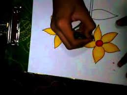 Ini akan menjadi kelopak pertama. Cara Melukis Gambar Bunga Dengan Krayon Mudah Untuk Anak Youtube