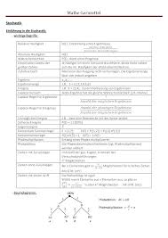 Hast du ein objekt nun einmal ausgewählt, so kann dieses nicht wieder vorkommen. Abitur Mathe Lernzettel Stochastik Docsity