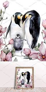 Lala lives here with the nishimoto family, and this king penguin is really living like a king. Watercolor Penguin Family Watercolor Watercolor Paintings Penguins