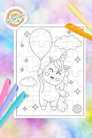 Our jigsaw puzzles are simple, yet still provide enough of a challenge to help children build skills such as visual reasoning, spacial awareness, short term memory, and logic. Make Your Own Puzzle Free Unicorn Puzzle Coloring Pages