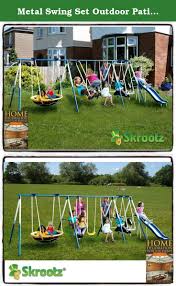 Global backyard playground sets buyers find suppliers here every day. Metal Swing Set Outdoor Patio Swings Kids Slide Backyard Playground Fun Swingset Play Children Playset Gym Hanger New Toy Kids Swing Swing Set Metal Swing Sets