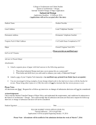 Industrial Design Application School Of Architecture Design An unofficial copy of your transcript can be obtained from hokie spa anytime. industrial design application school