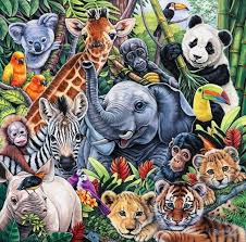 Jungle Babies Animal Paintings Animal Art Animals Wild