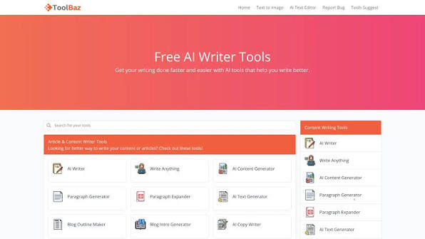 ToolBaz review 2026 — 75+ AI writing tools no login