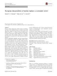 Pdf Tocogram Characteristics Of Uterine Rupture A Systematic Review