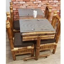 Bamboo dining chairs are pretty flexible when it comes to decorating. Brown Polished Bamboo Dining Table Rs 15000 Set Bamb Woods Industry Id 20710013088