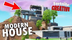 How To Build A Modern House Tutorial Hollywood Hills Style Fortnite Creative Mode Modern House Fortnite Hollywood Hills