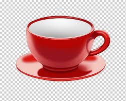 6 cups and 6 plates (130 ml each) Coffee Cup Espresso Red Cup Plate Tea Teacup Png Klipartz
