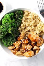 Chicken Teriyaki Quinoa Bowl Bowl Chicken Quinoa Teriyaki Healthy Chicken Recipes Easy Healthy Recipes Quinoa Bowl Recipe